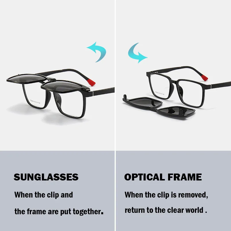 Очки с магнитной застежкой для мужчин и женщин поляризационные солнцезащитные