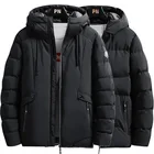 Мужская повседневная ветрозащитная куртка, толстые теплые парки, новинка сезона осень-зима 2022, утепленная верхняя одежда с капюшоном, Мужская парка, куртка, уличная одежда