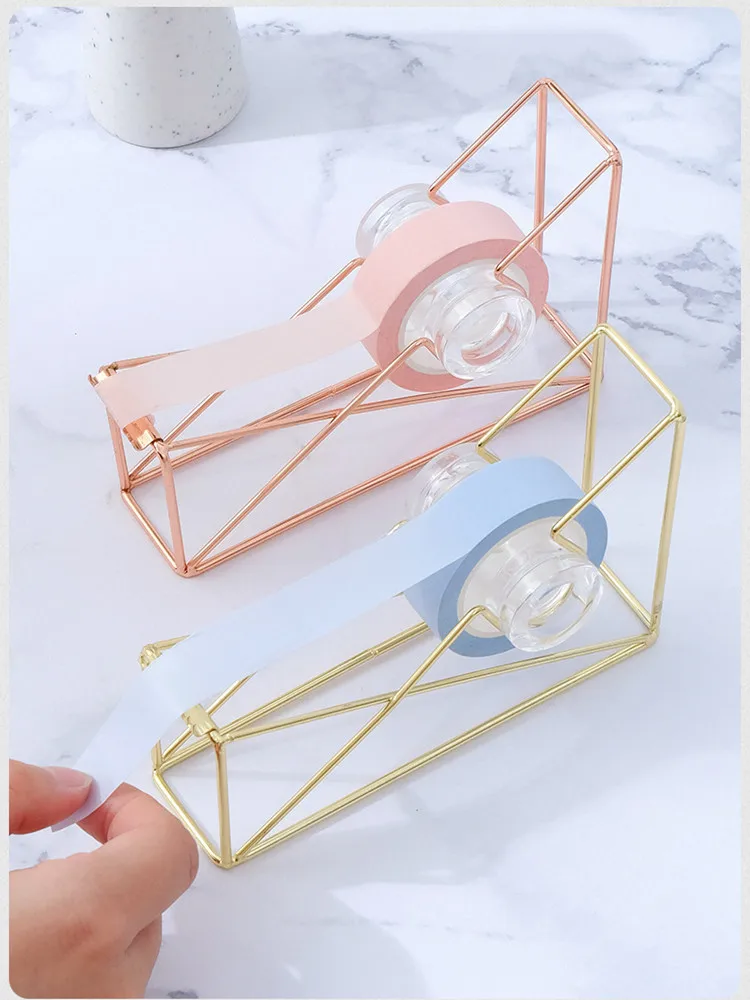 Rose Gold Tape Cutter Washi Tape Storage Office Supplies Stationery Supply Organizer Cutter Stationery Office Desk Accessories