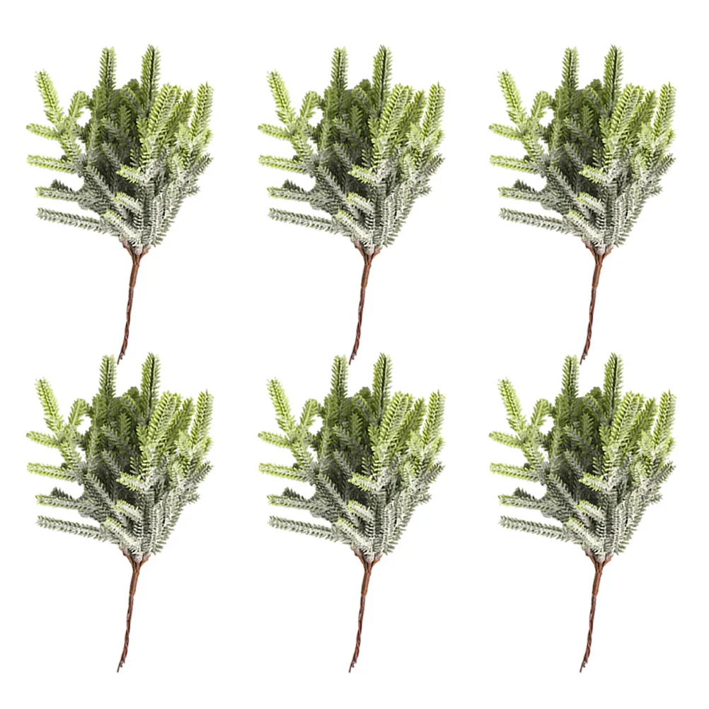

6 pcs Simulation Ferns Lifelike Christmas Home Decor Plants Ornament DIY Accessories Photo Props for Outdoor