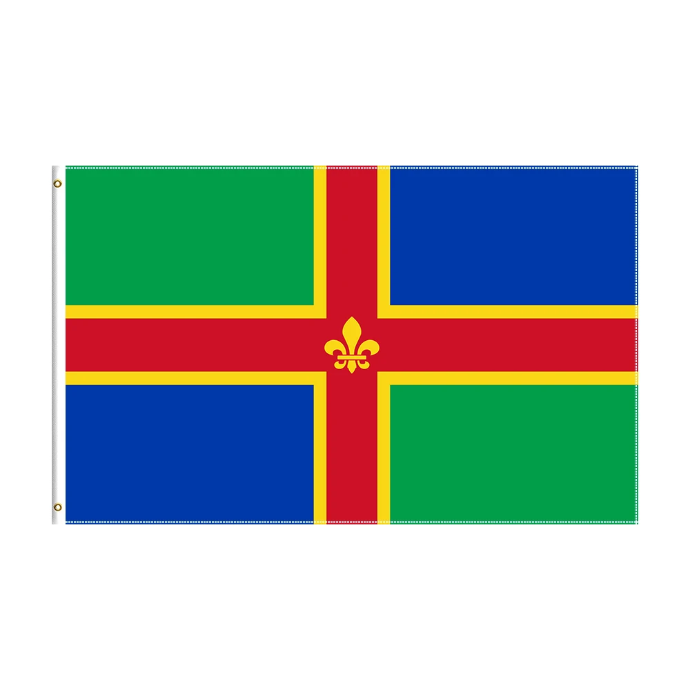 

3x5 Ft Lincolnshire Flag Polyester Printed English County Banner For Decor