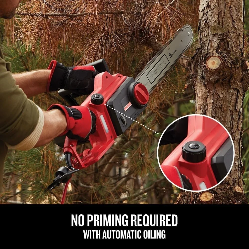 Цепная пила 12-амперная бензопила 16-дюймовые садовые электроинструменты