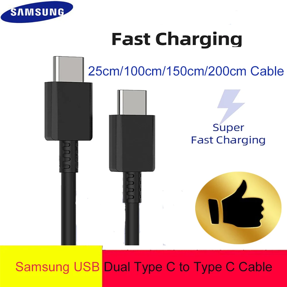 

Original Samsung S21 S20 5G 25w Cable Surper Fast Charge Type C To Type C Pd PPS Quick Charging For Galaxy Note 20 Ultra 10