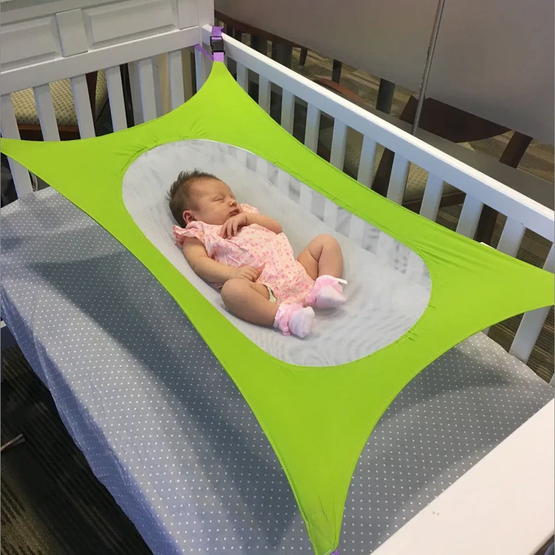 

Large Baby Hammock Cradle Breathable Stretch Mesh Home Outdoor Detachable Portable Foldable Removable Washable Appease Sleep