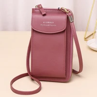 for iphone 11 12 13 series leather wallet case for samsung s20 s21 s22 series mobile phones crossbody bag women shoulder bags