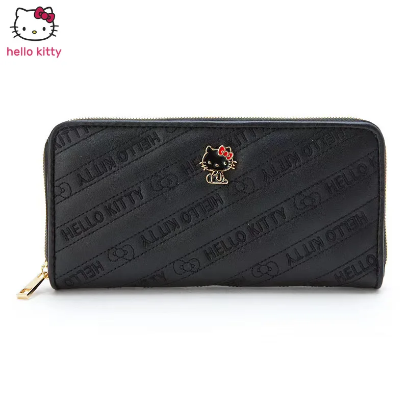 

Kawaii Hello Kitty женский кошелек простой складной кошелек Коричный мой Мелодия Винтажный Длинный фотобумажник подарки для девочек