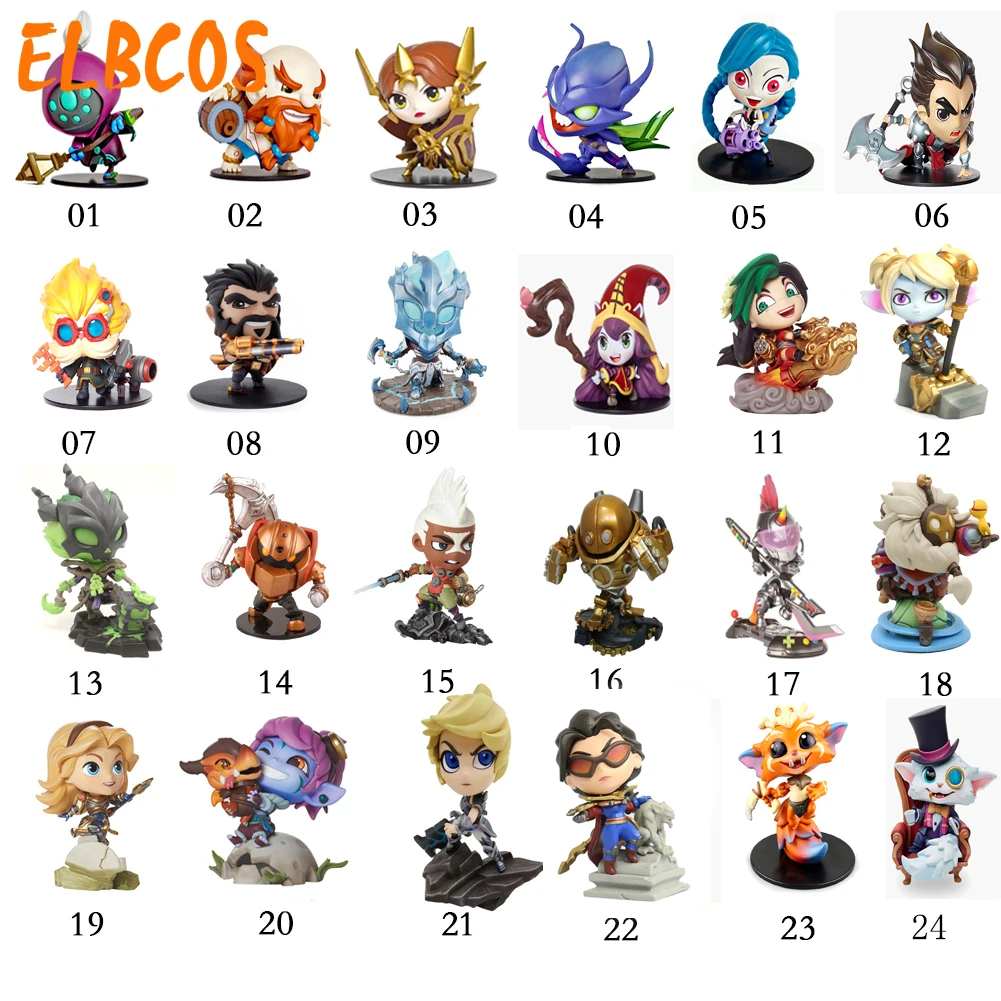 

Игрушки-модели ELBCOS jax jinx Leona Gragas khзакс Дариус тититил хаймердингер Лулу Тристана Мак Наутилус 10 см/3,9 дюйма