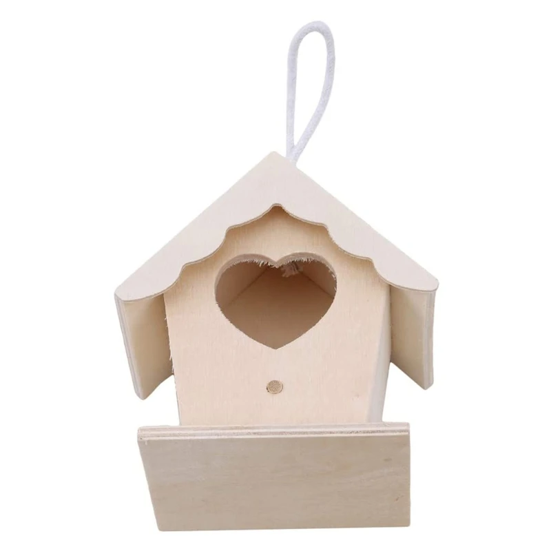Креативный деревянный домик-Колибри с подвесной веревкой домашнее Садоводство 6