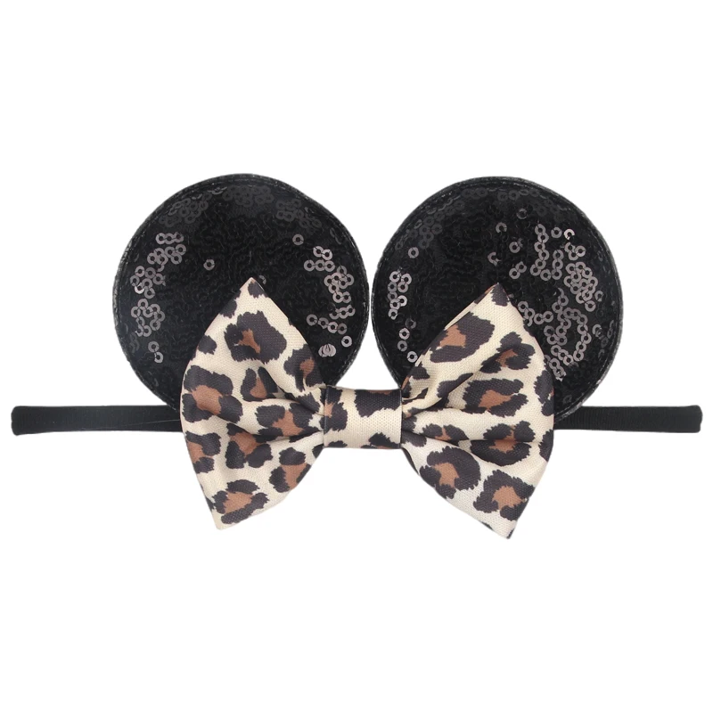 Модные 4 &quotбольшие банты для волос с блестками хлопковая повязка на голову