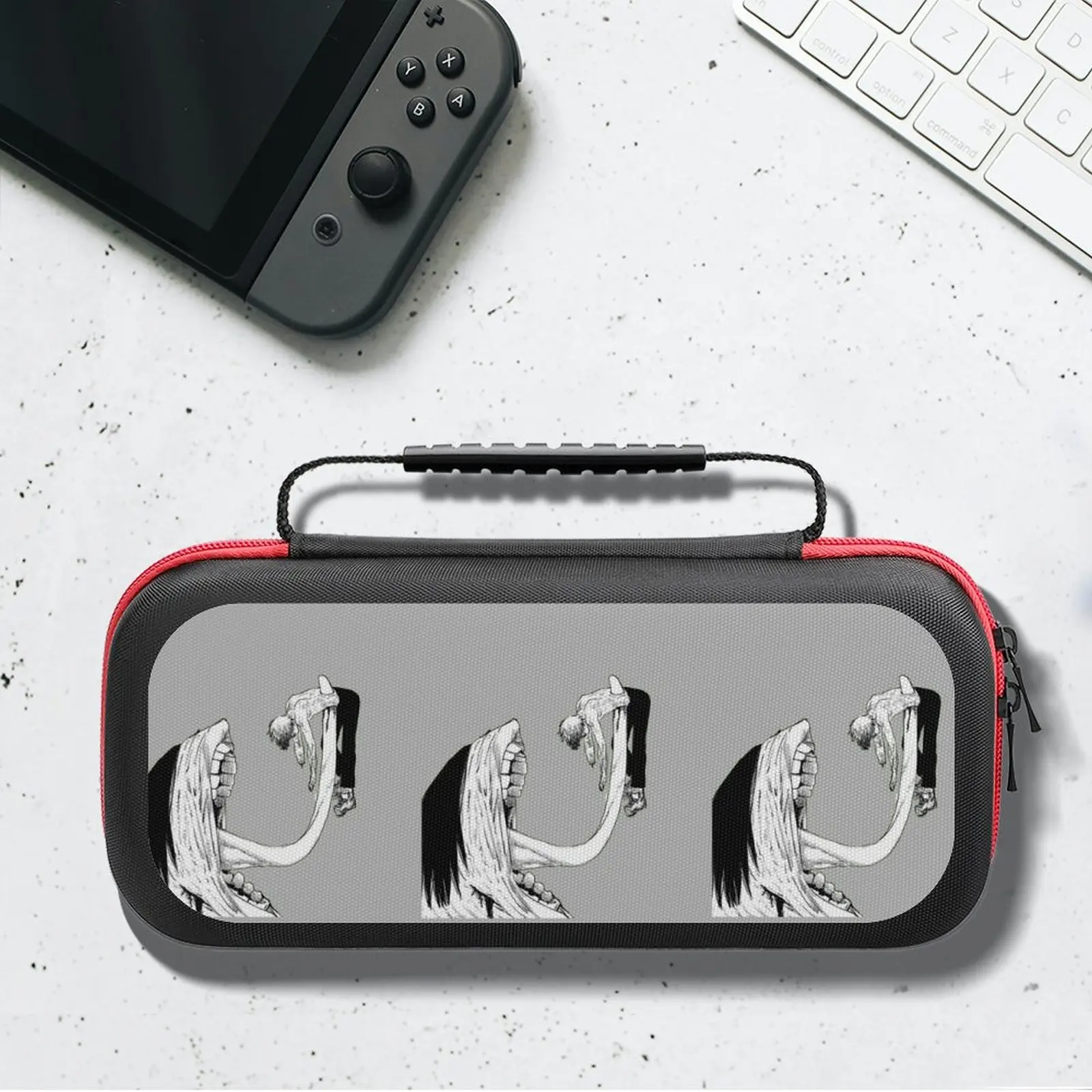 

Chainsaw Man Storage Bag For Nintendo Switch Hayakawa Taiyo Carried A Katana Eat Denji Purpose Portable Pouch Protection Case