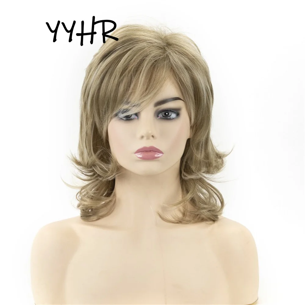 Синтетические женские короткие парики льняной блонд цвет натуральные волнистые