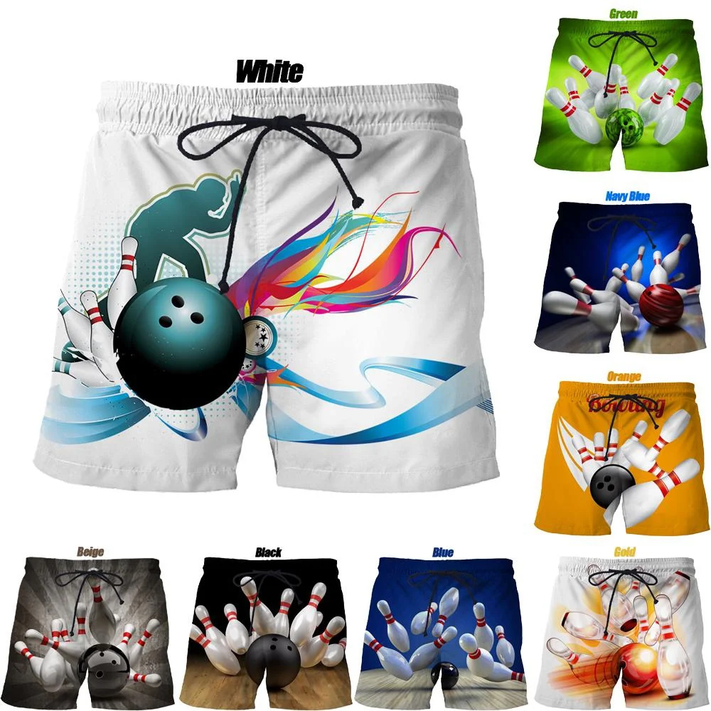

Summer new entertainment 3D printing bowling shorts fashion casual beach pants movie Harajuku street cool beach pants