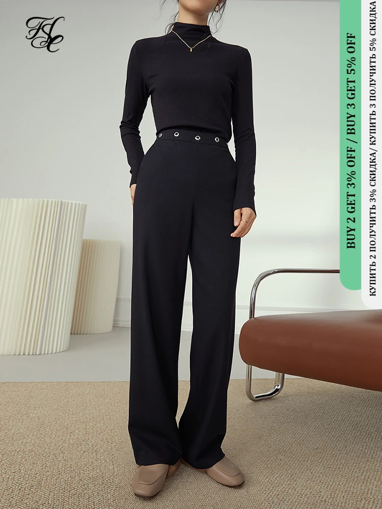 

Брюки-Капри женские повседневные с широкими штанинами, на осень/зиму