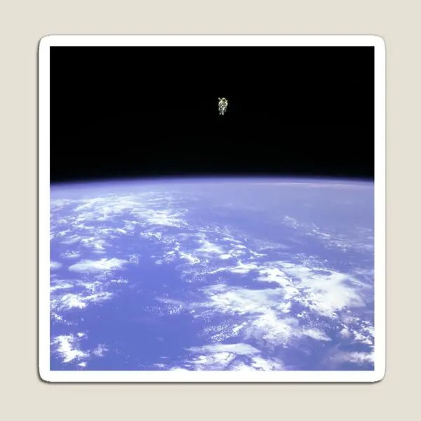 Space Walk Above The Earth  Magnet Stickers for Fridge Organizer Toy Baby Kids Decor Cute  Magnetic Children Refrigerator Holder