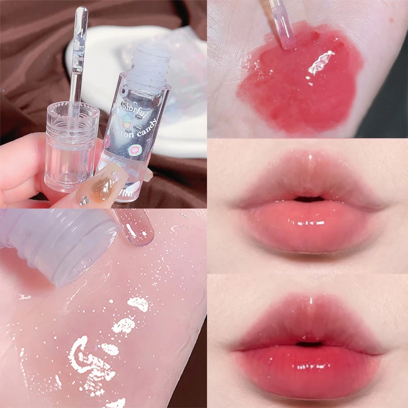 

Mirror Lip Glaze 1/3PCS Colorless Moisturizing Transparent Jelly Lip Glaze Makeup Long Lasting Lip Gloss Korean Lips Cosmetics