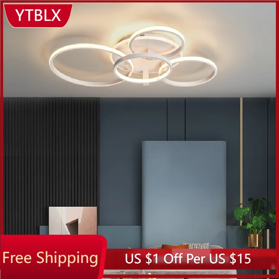 

Living Room Bedroom Study Room Chandelier Modern led Chandelier 90-260V Indoor Lighting light Fixtures matte Black/Gold Color