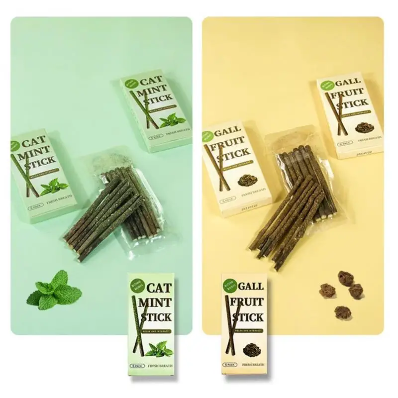 

1 Box Cat Chews Products All Natural Catnip Sticks Wood Tengo Molar Sticks Teeth Cleaning Cat Sticks For Cats Of All Ages