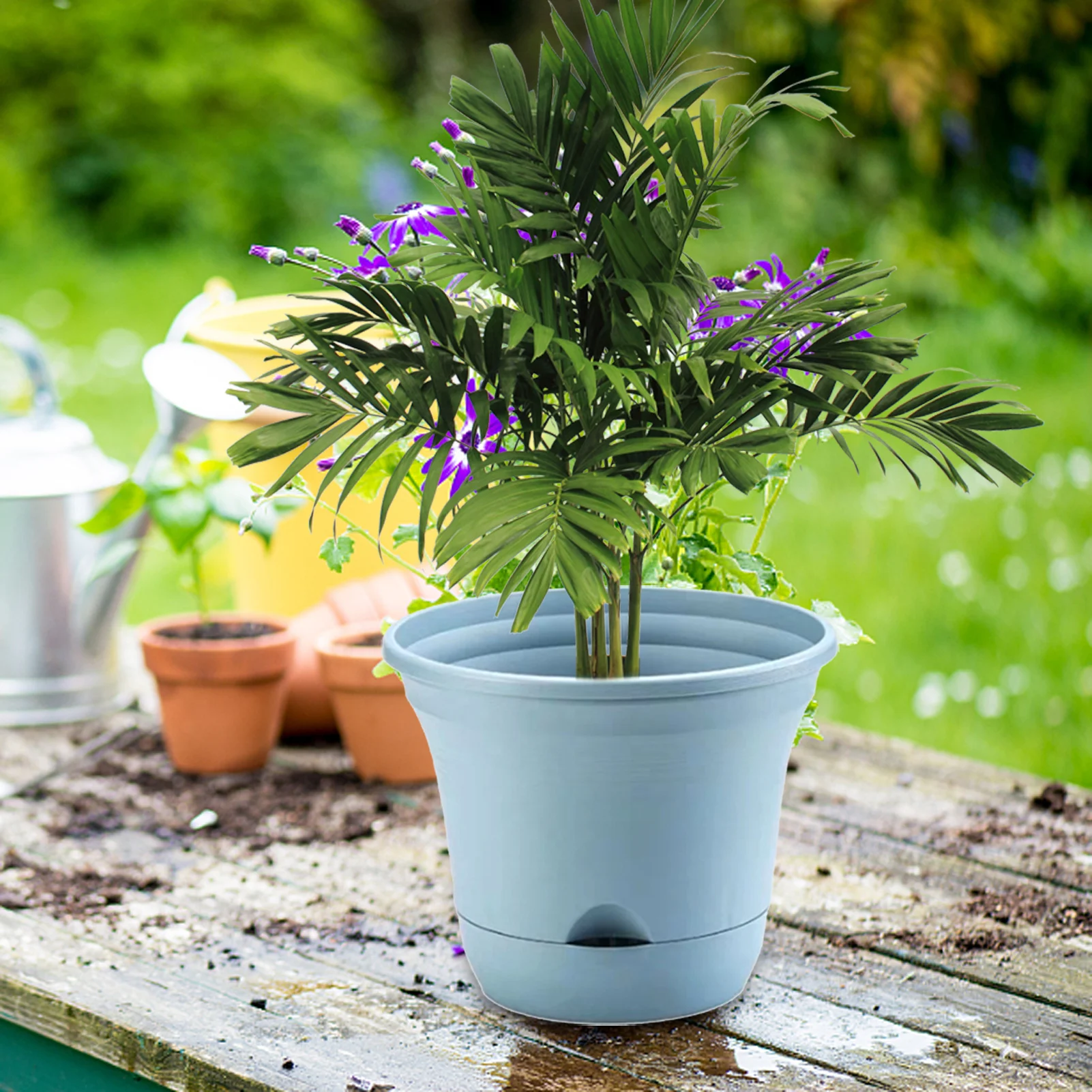 

Self Watering Planter Pots Large Flowerpot Indoor House Plant Pot Home Garden Flower Pot Home Bonsai Decor