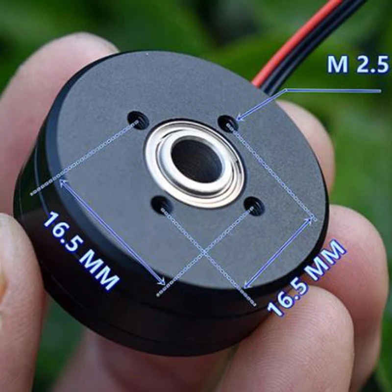

DC 20V-24V 2804 PTZ Brushless Motor NdFeB Strong Magnetic 3-phase BLDC Motor Brushless DC Miniature Hollow Shaft Portable Camera