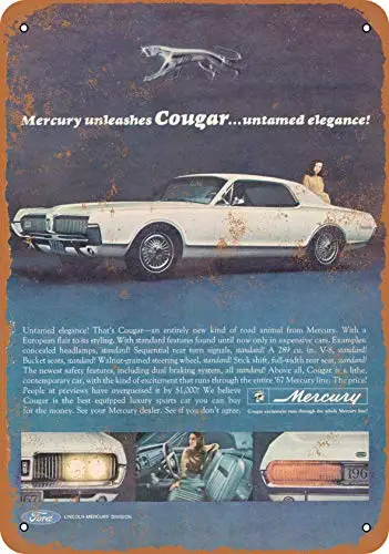 

Metal Sign - 1967 Mercury Cougar - Vintage Look 2 Wall Decor for Cafe Bar Pub Home Beer Decoration Crafts