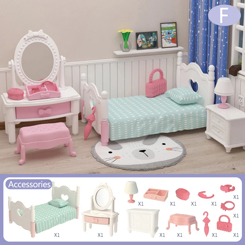 

DIY Dollhouse Kit With Furniture DIY Miniature Building Little House Wooden Toys for Children Adult