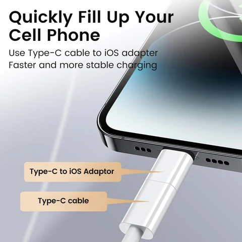 Адаптер Olaf USB Type C к Lightning для iOS, конвертер «папа» на USB C «мама» для iPhone 14 13, ПК, Macbook, адаптер для быстрой зарядки