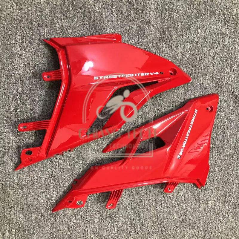 

Красные панели нижней панели для Ducati Streetfighter V4 V4S 2020 2021, боковая крышка, аксессуары для мотоциклов, боковые обтекатели