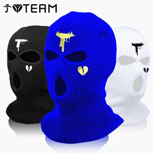 Limited Embroidery Balaclava Broken Heart Army Tactical Mask 3 Hole Full Face Mask Winter Hat For Sk in Pakistan