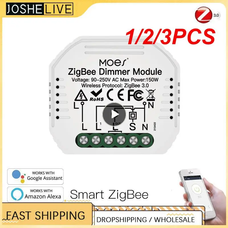 

Умный диммер Tuya Mini Wi-Fi/Zigbee, 1/2/3 шт.