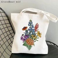 women shopper bag wildflower bundle kawaii bag harajuku shopping canvas shopper bag girl handbag tote shoulder lady bag