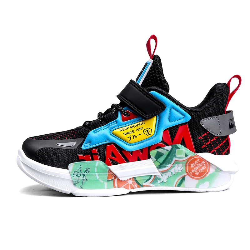 

Весенняя Высококачественная детская повседневная обувь для мальчиков, детские дышащие сетчатые кроссовки, яркая резиновая подошва, размер...