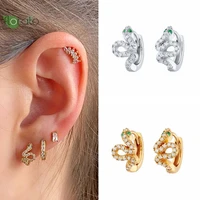 925 sterling silver luxury eyesnake bling zircon hoop earrings for women 2021 trend huggie earrings fine jewelry pendientes a43