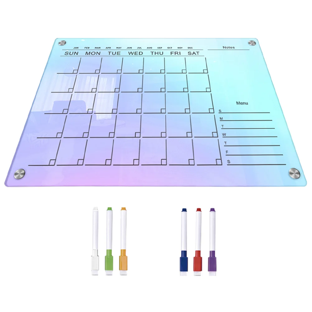 

Доска для ежедневного планирования, акриловая настенная магнитная доска для сухого стирания, планировщик расписания, холодильник, список дел, белые ручки для холодильника
