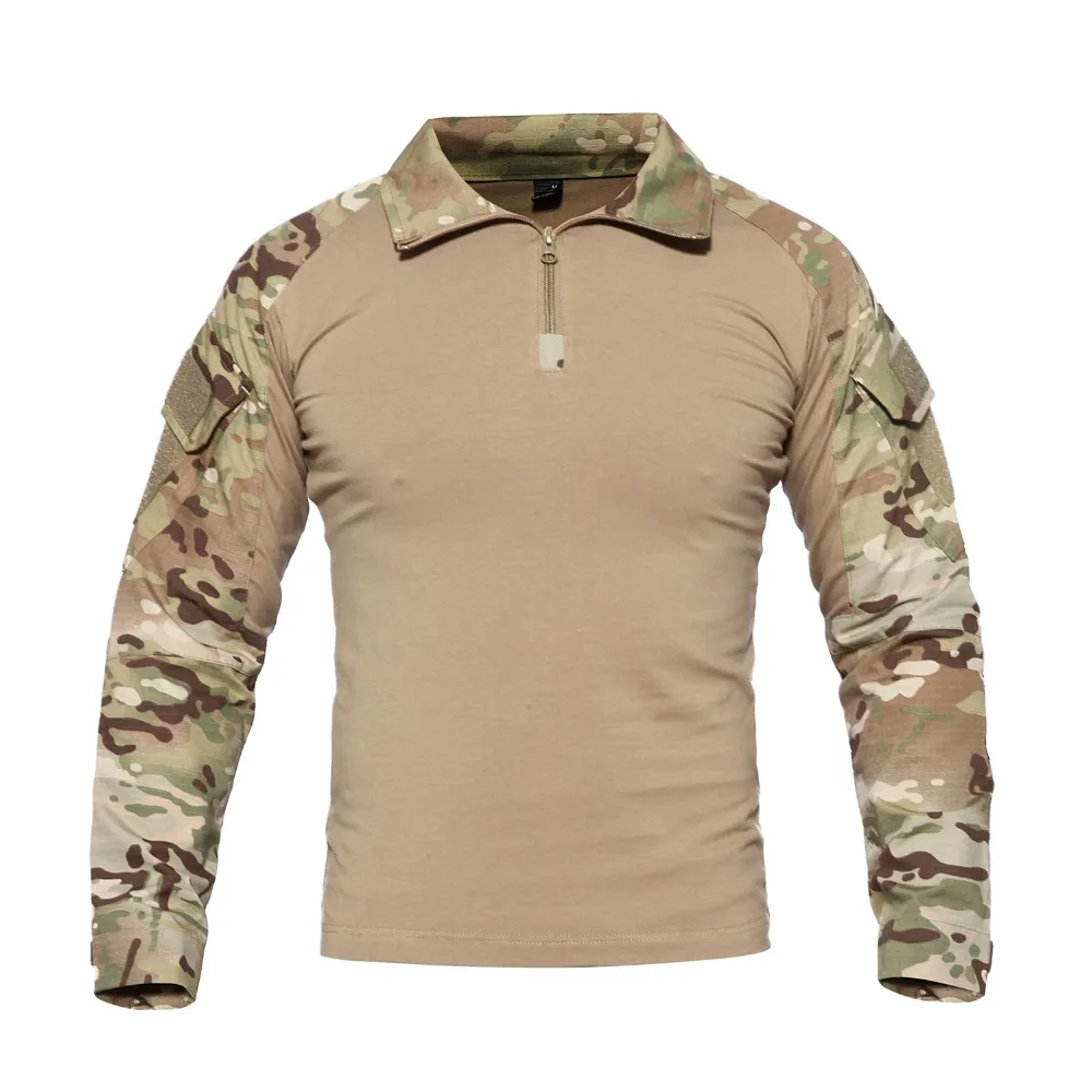 

Tactical T shirt Soldiers Military Combat T-Shirt Long Sleeve Camouflage Shirts Paintball T Shirts
