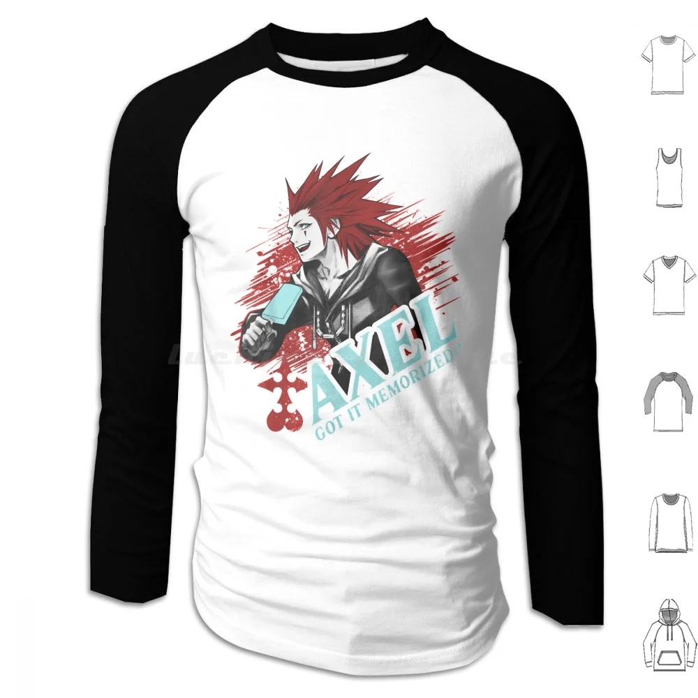 Толстовки Kingdom Hearts Axel Got It Memorized с длинным рукавом Roxas Kh Sora Riku Xion Kairi
