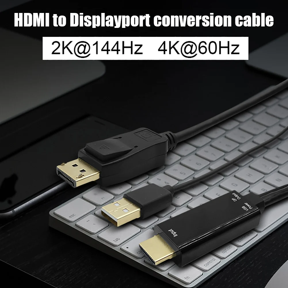 

4K 60 Гц HDMI-совместимый конвертер в DP HD Displayport видео USB-адаптер кабель для PS4 ПК ноутбука игровой монитор соединительный шнур