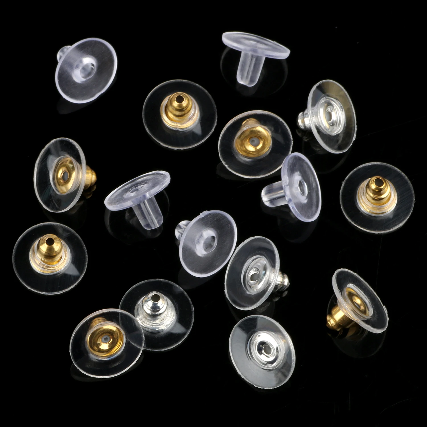 

100/200pcs Rubber Earring Backs Stopper Earnuts Stud Earring Back Supplies For Jewelry DIY Jewelry Findings Making Accessories