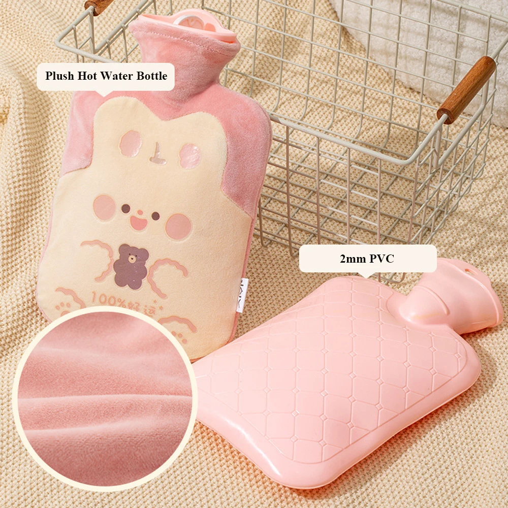 

Симпатичная сумка для бутылки с горячей водой для девочек, плюшевая сумка на плечо, яркий теплый живот, мгновенная Горячая упаковка, зимняя грелка для воды