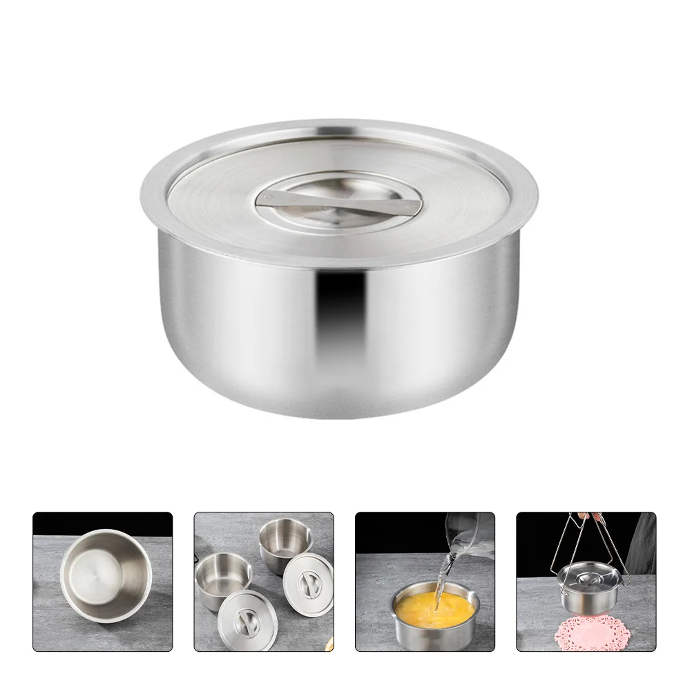 

Bowl Soup Pot Steel Metal Stew Cup Custard Stock Covered Miso Bowls Cups Egg Rice Stainless Ramen Mixing Steam Steamer Steaming