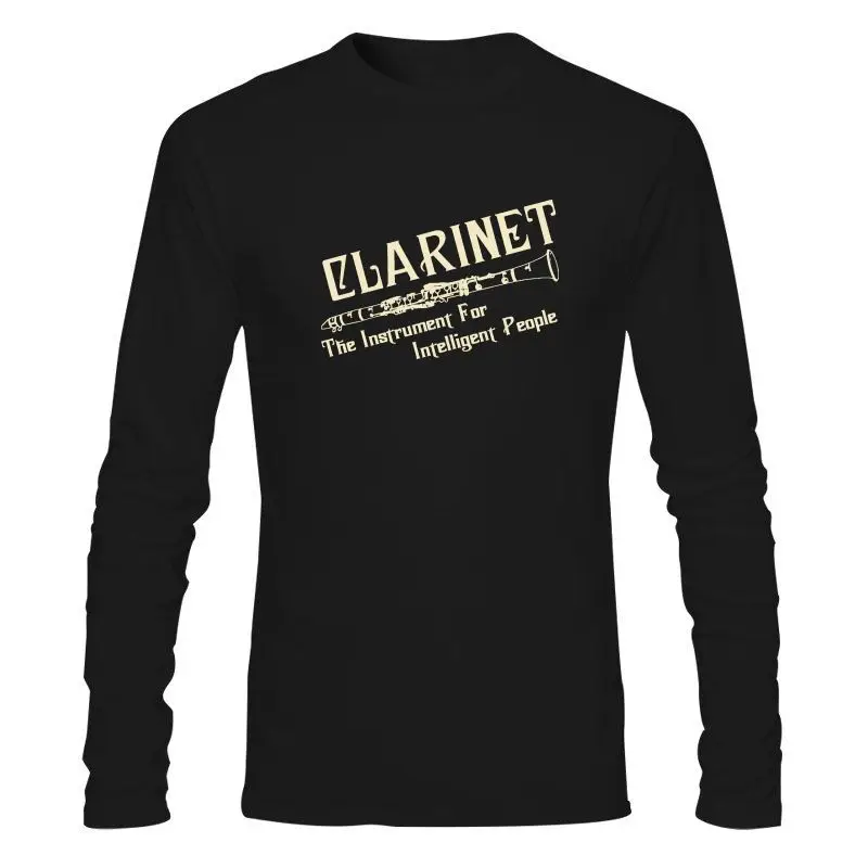 

Мужская одежда, новая мужская футболка, кларнет для умного человека, женская футболка