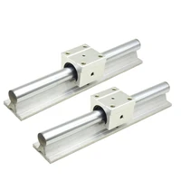 2pcs sbr121620 200 1500mm fully supported linear rail slide shaft rod with 4pcs sbr121620uu bearing block for cnc router