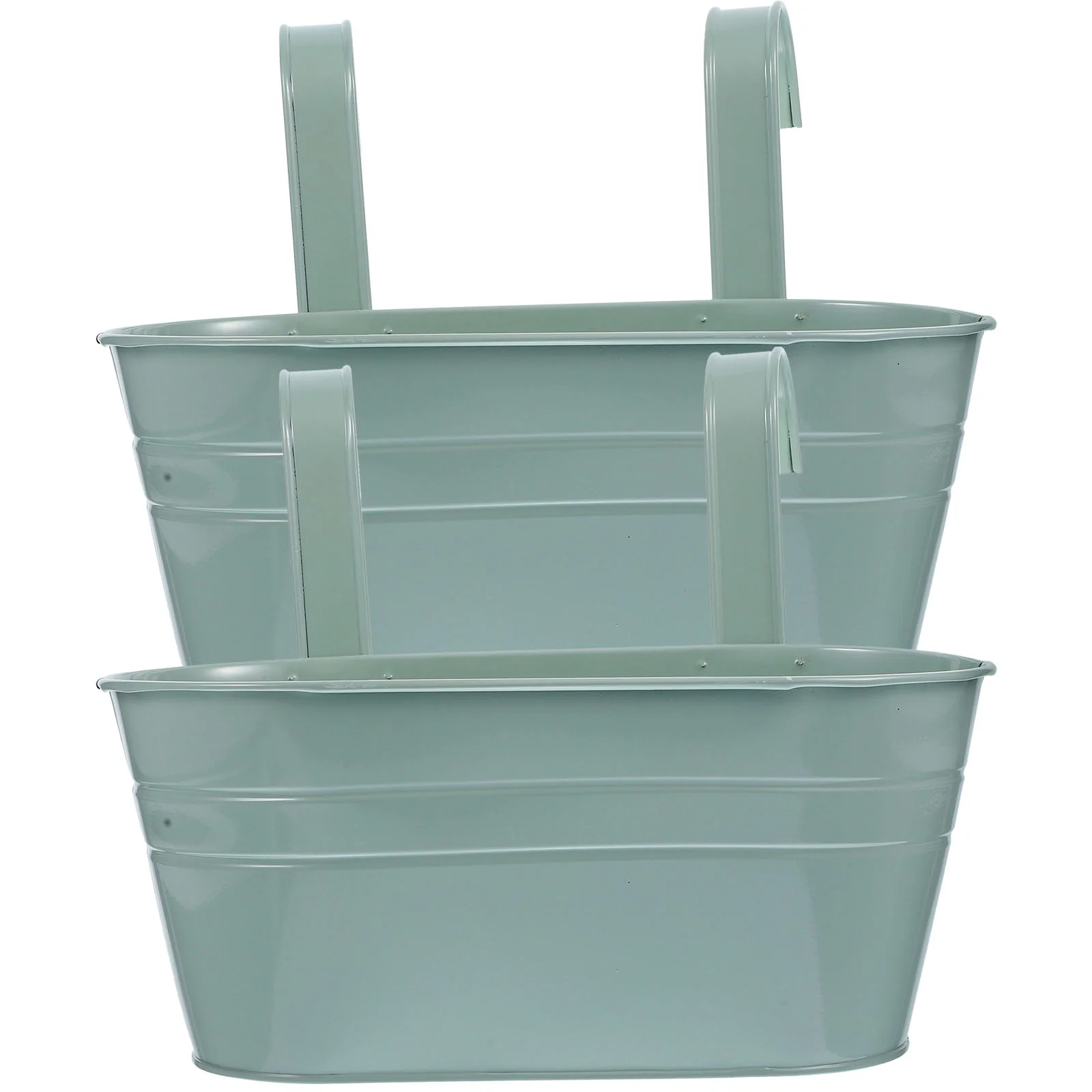 

2 Pcs Wall Planters Indoor Galvanized Planter Hanging Wall Flower Pot Balcony Planters Vintage Home Decor