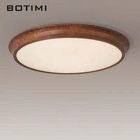 dimmable solid wood ceiling lights round square surface mount wooden lustres nordic wooden ceiling lamps rooms indoor lightings