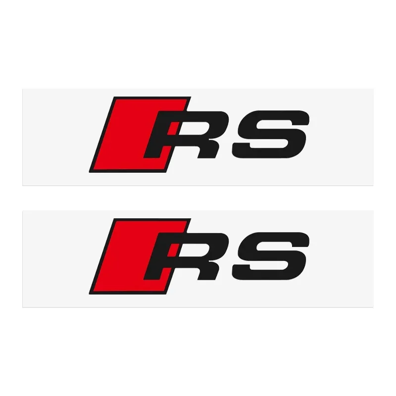 

2 шт. автомобильный Стайлинг ПВХ логотип боковое крыло лобовое стекло багажник бампер наклейка для Audi RS S Line A3 A4 A5 A6 A7 Quattro Q2 Q3 Q5 Q7