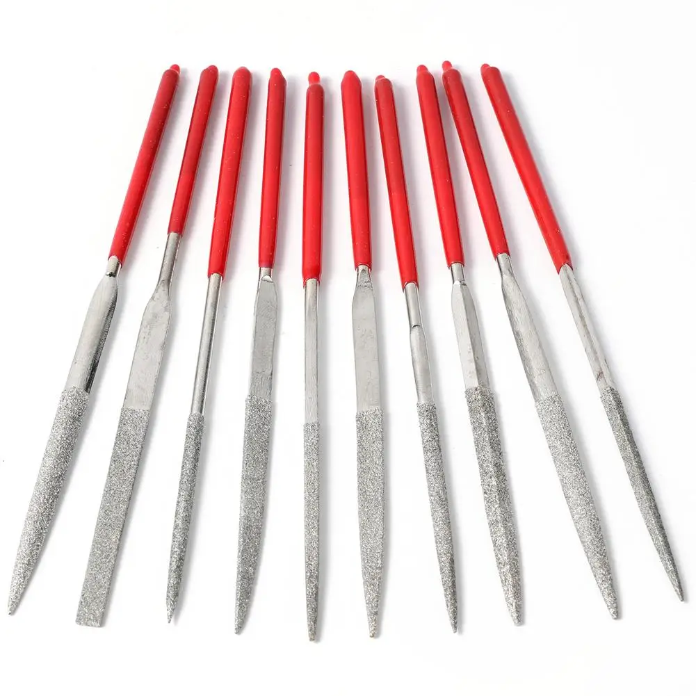 

10 Pcs Needle File Set Guitar Saddle Nut Repair Tools Wood Sharpening Grinding Carving Repair Cutting Tools Ukulele Accessories
