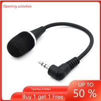 mini microphone for pc laptop lound phone 3 5mm plug microphone audio mic speaker universal portable 16 18cm cable hands free