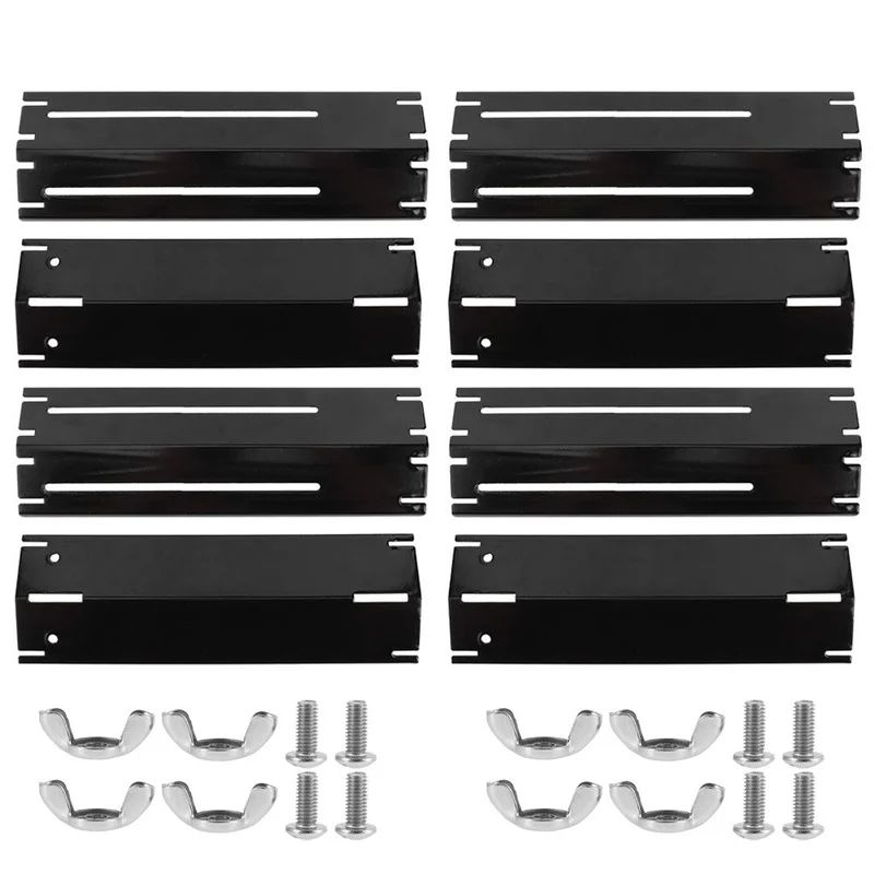 

4Pcs Barbecue Heat Plate Porcelain Steel Grill Shield Diffuser Heavy Duty Adjustable Diffuser Bar BBQ Grill Burner Accessories