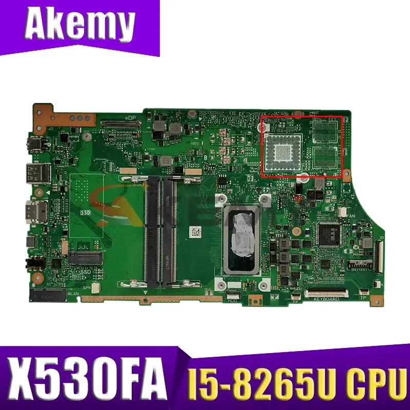 

AKEMY Motherboards X530FA Laptop motherboard for ASUS X530FN X530F S5300F 100% TEST original mainboard I5-8265U