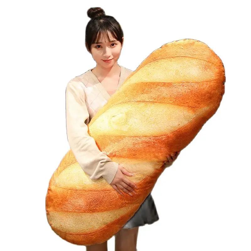 

20~100cm French Bread Plush Pillow Stuffed Printing Images Food Plushie Baguette Party Prop Decor Sleeping Companion Gift For Ki