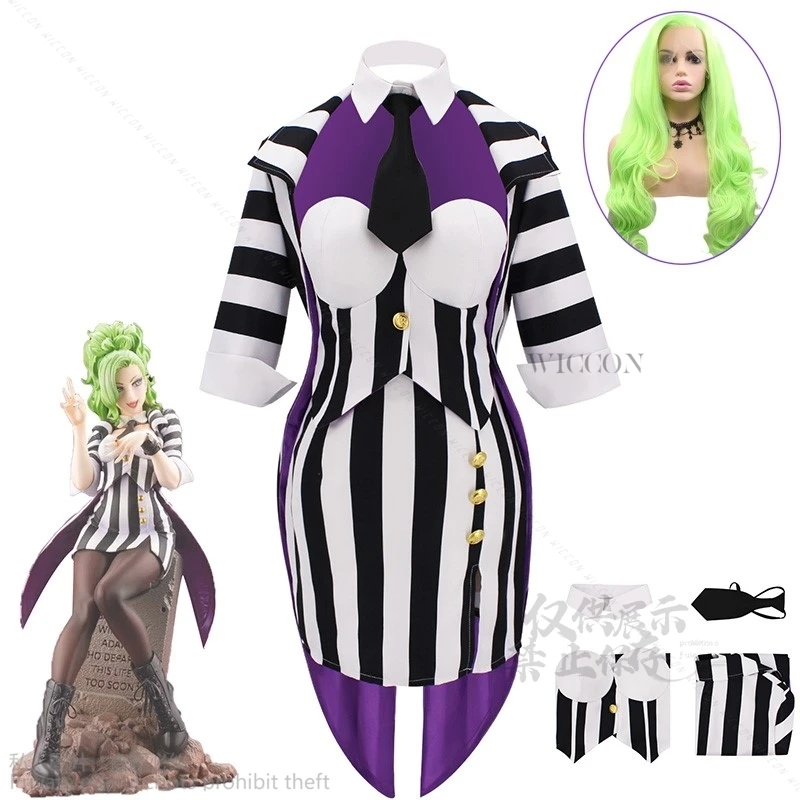 Женский костюм для косплея Beeetle Michael Keaton в черно-белую полоску женский свадебный